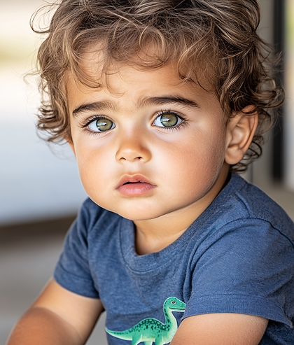 Little Boy with Green Eyes