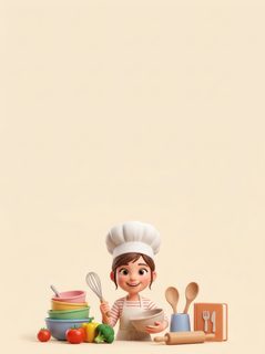 girl chef illustration