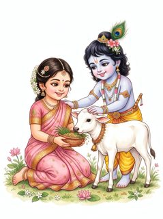 krishna radha calf