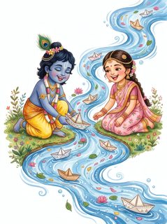 krishna radha paper boats