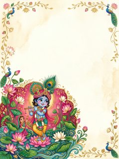 krishna lotus border