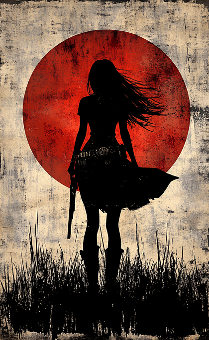 Lone Gunwoman Silhouette