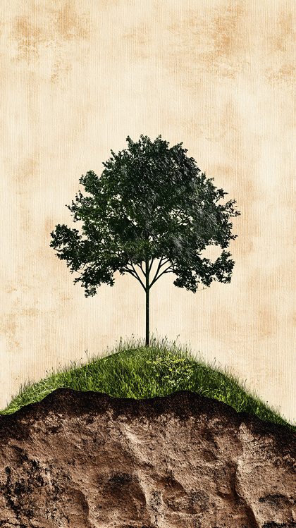 Lonely Tree on a Hill