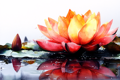 Lotus Flower Watercolor