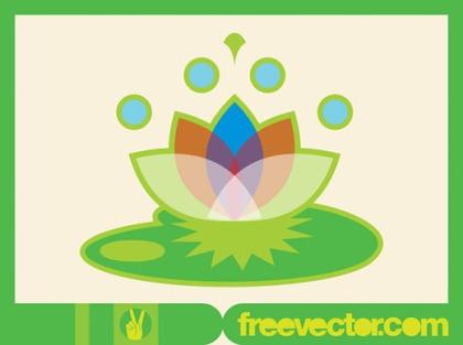 Lotus Icon Minimal Design Free Vector