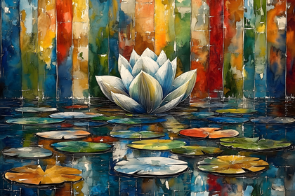 Lotus in Water Garden