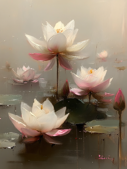 Lotus Pond Painting