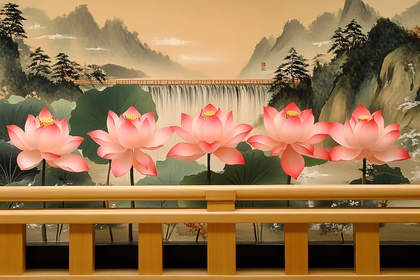 Lotus Waterfall Serenity