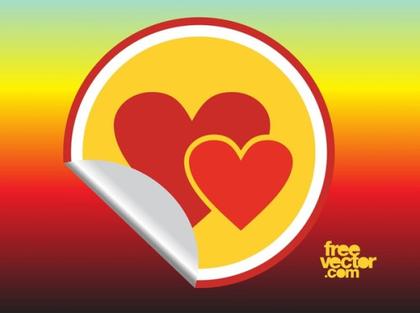 Love Sticker Free Vector