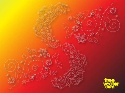 Lovely Doodles Free Vector