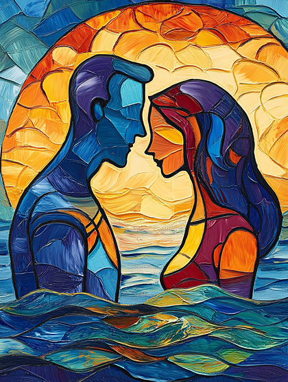 Lovers Intimate Sunset