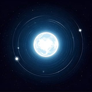blue glowing planet