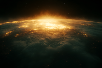 Luminous Cityscape from Space