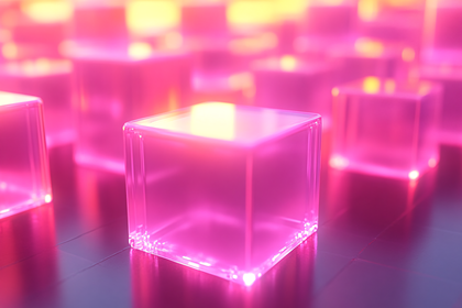 Luminous Pink Cubes