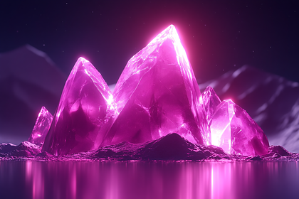 Luminous Purple Crystals