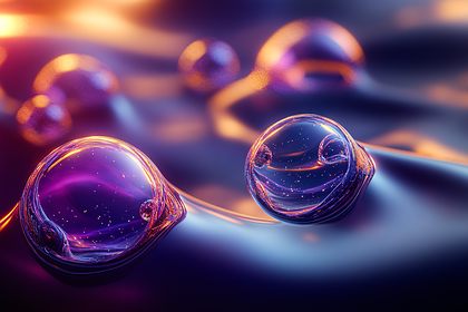 Luminous Spheres on Fluid Surface
