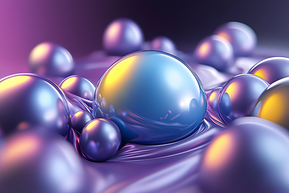 Luminous Spheres on Silken Fabric