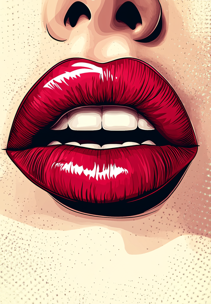 Luscious Red Lips
