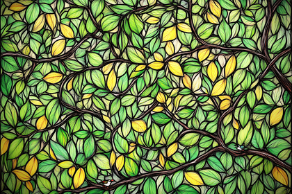 Lush Canopy with Birds