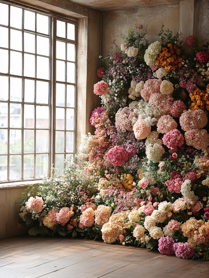 Lush Floral Corner Display