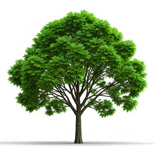 isolated green tree