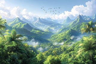 Lush Green Mountain Valley