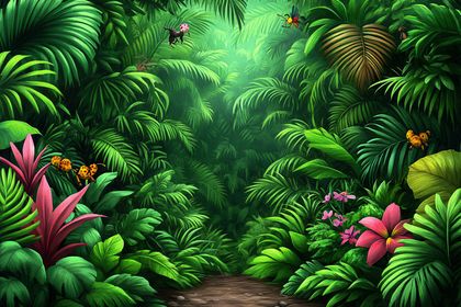 Lush Jungle Path