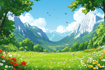 Lush Mountain Valley