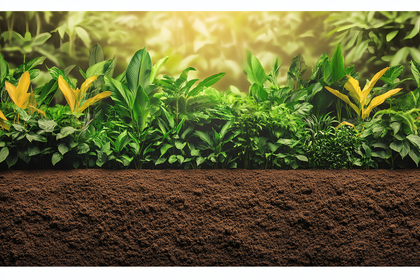 Lush Plants Above Soil