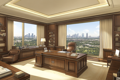 Luxurious Corner Office With City View