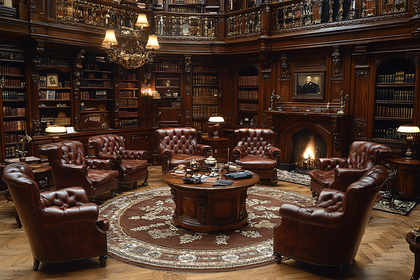 Luxurious Library Study