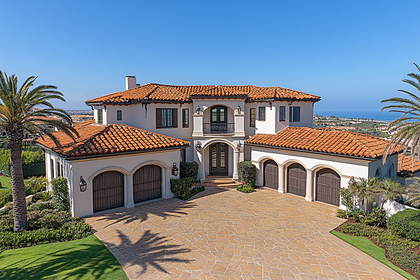 Luxury Mediterranean Villa with Palm Trees