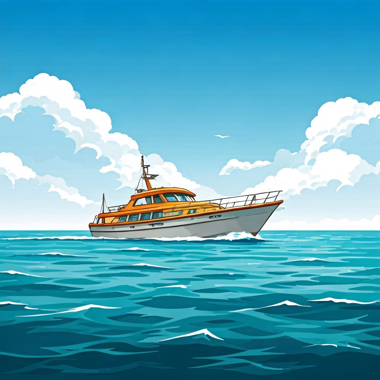 luxury yacht sea