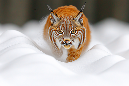 Lynx In Snow