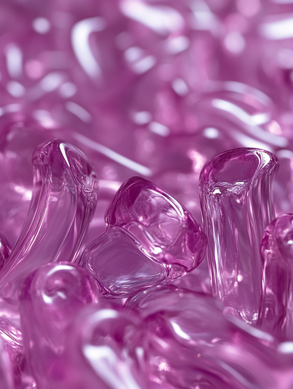 Magenta Glass Cubes Still Life