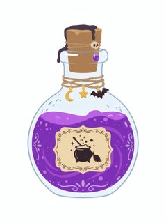 Purple Potion Bottle
