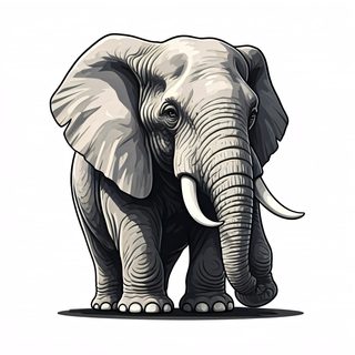 african elephant illustration