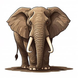 african elephant portrait