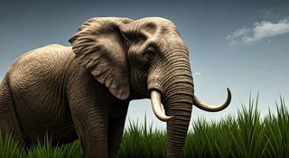 african elephant portrait