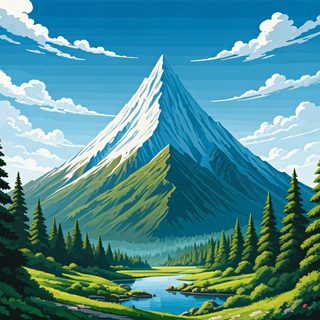 mountain lake landscape