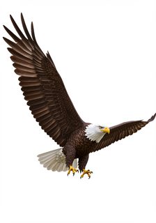 soaring bald eagle