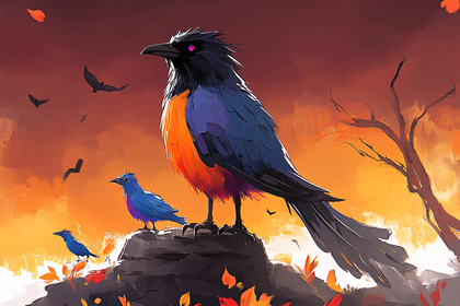 Majestic Bird At Sunset