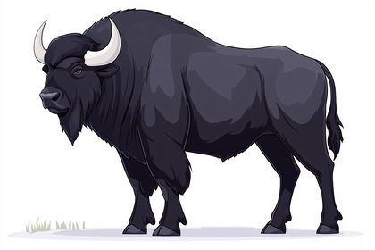 Majestic Bison Illustration