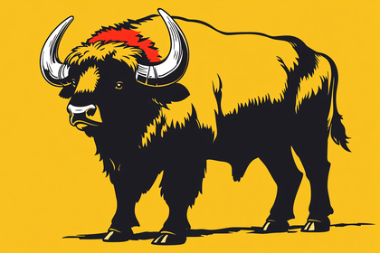Majestic Bison Illustration
