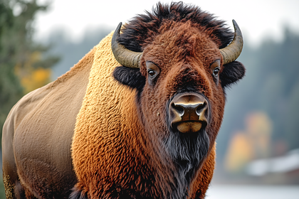 Majestic Bison Portrait