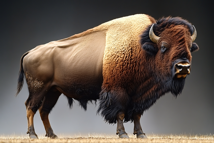 Majestic Bison Portrait