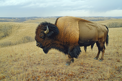 Majestic Bison Standing Tall