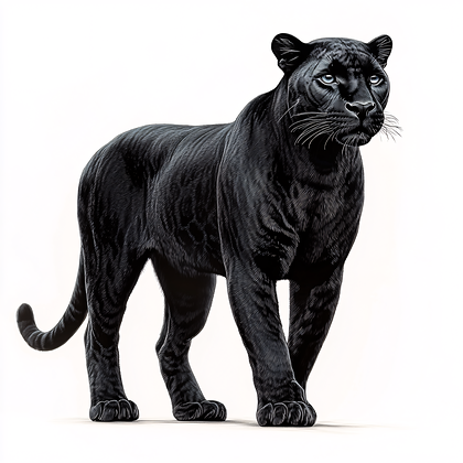 Majestic Black Panther Illustration