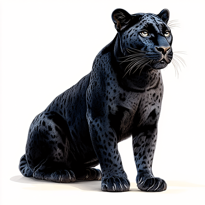 Majestic Black Panther Illustration