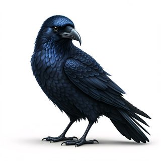 majestic black raven